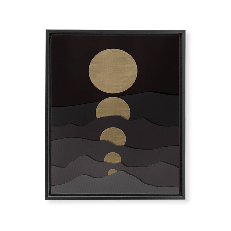 Golden moon phases  Framed Canvas Print Gallery Image 8