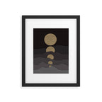 Golden moon phases  Framed Art Print Gallery Image 6