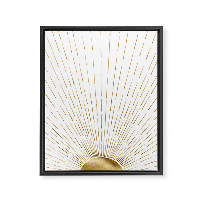 Golden sun Framed Canvas Print Gallery Image 1
