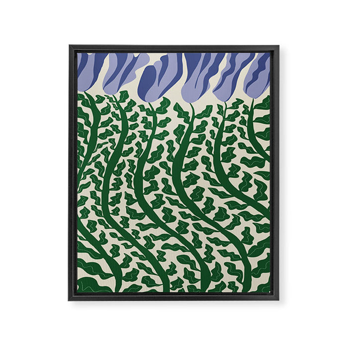 Green Leaf Framed Canvas Print Gallery Image 1
