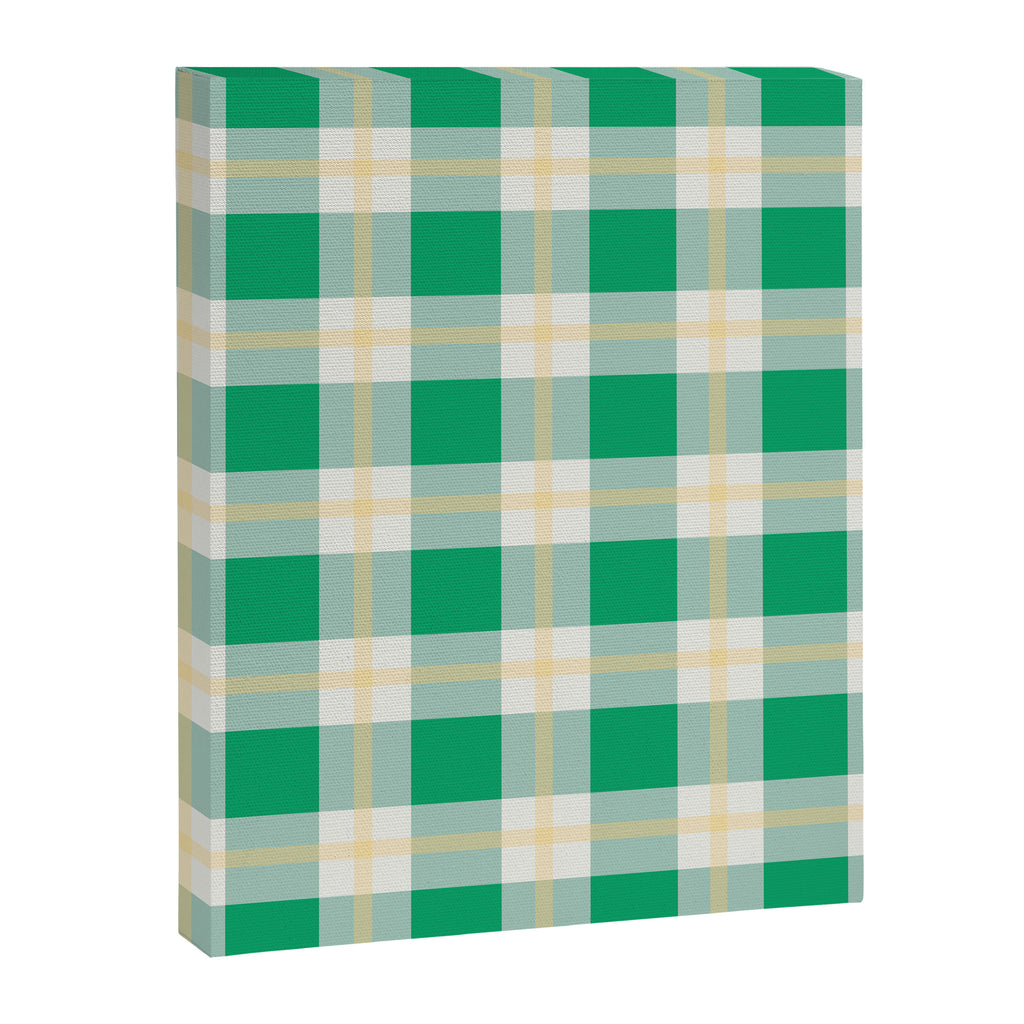 green vintage gingham  Canvas Print Gallery Image 8