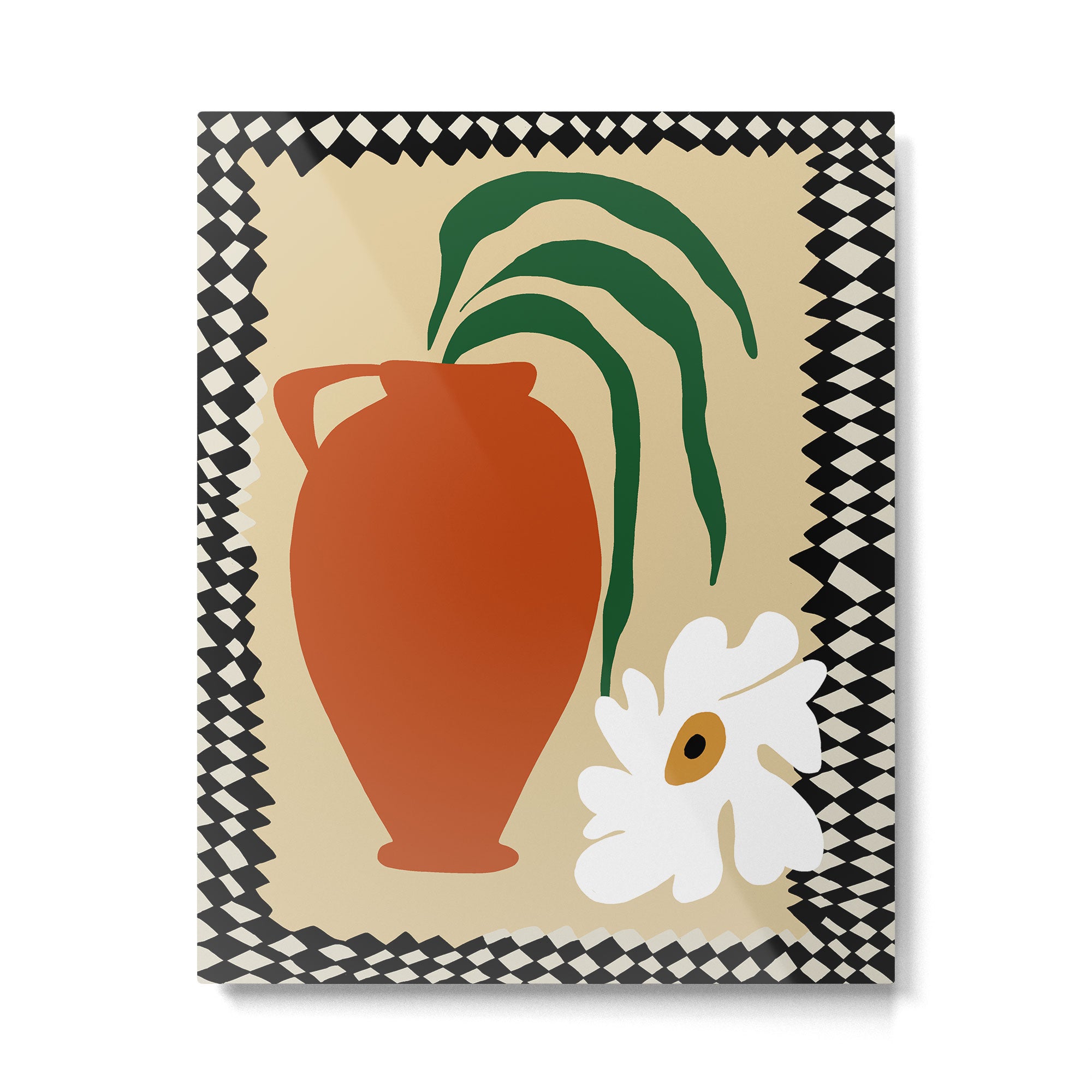Happy flower fall pottery  Metal Print Gallery Image 4