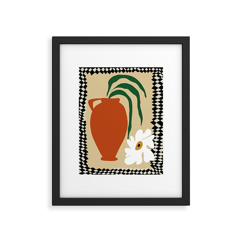 Happy flower fall pottery  Framed Art Print Gallery Image 5