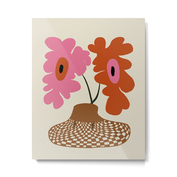 Happy flower pot  Metal Print Gallery Image 1