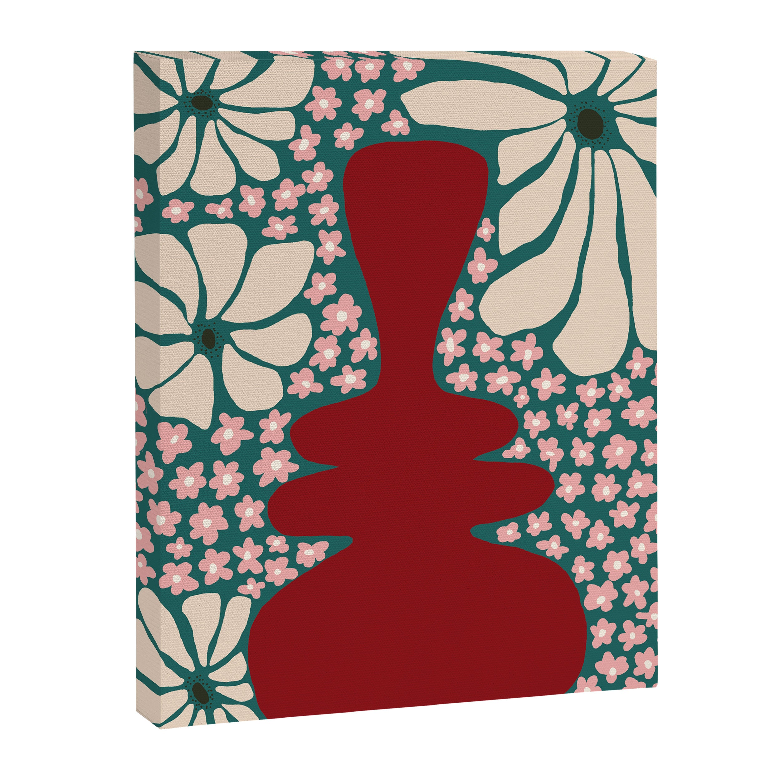Happy Retro flower vase 1 Canvas Print Gallery Image 8