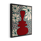 Happy Retro flower vase 1 Framed Canvas Print Gallery Image 2