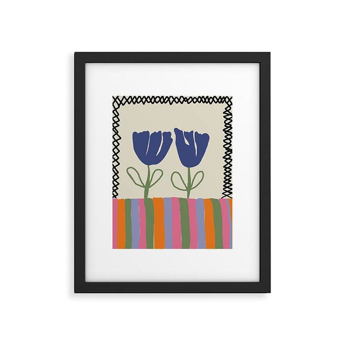Happy two blooming  Framed Art Print Gallery Image 1