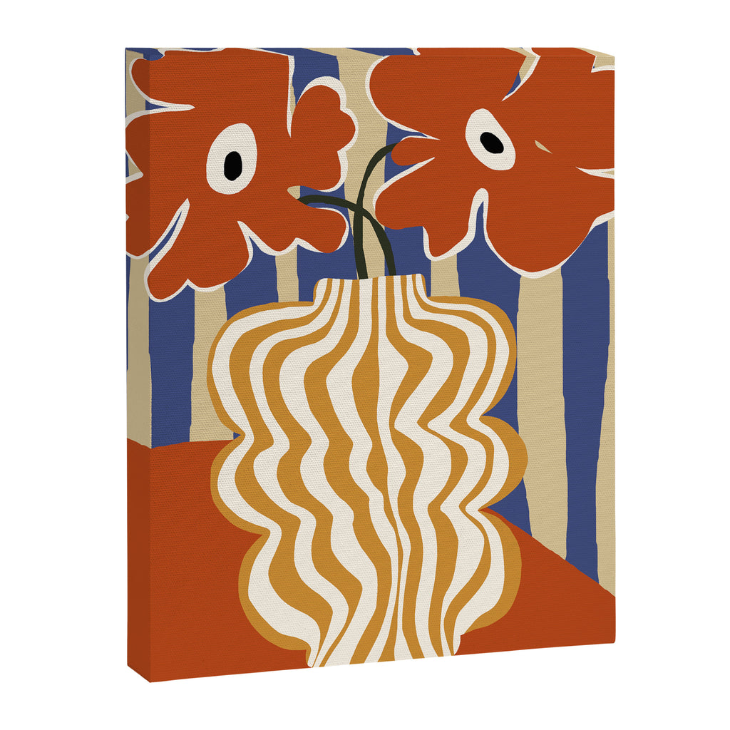Holiday Stripe flower vase Canvas Print Gallery Image 6