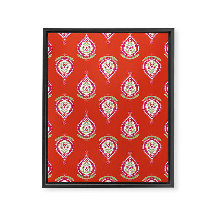 Kalamkari Mosaic Framed Canvas Print Gallery Image 1