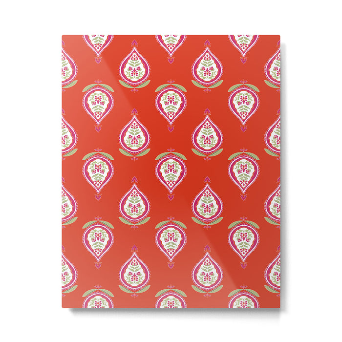 Kalamkari Mosaic Metal Print Gallery Image 1