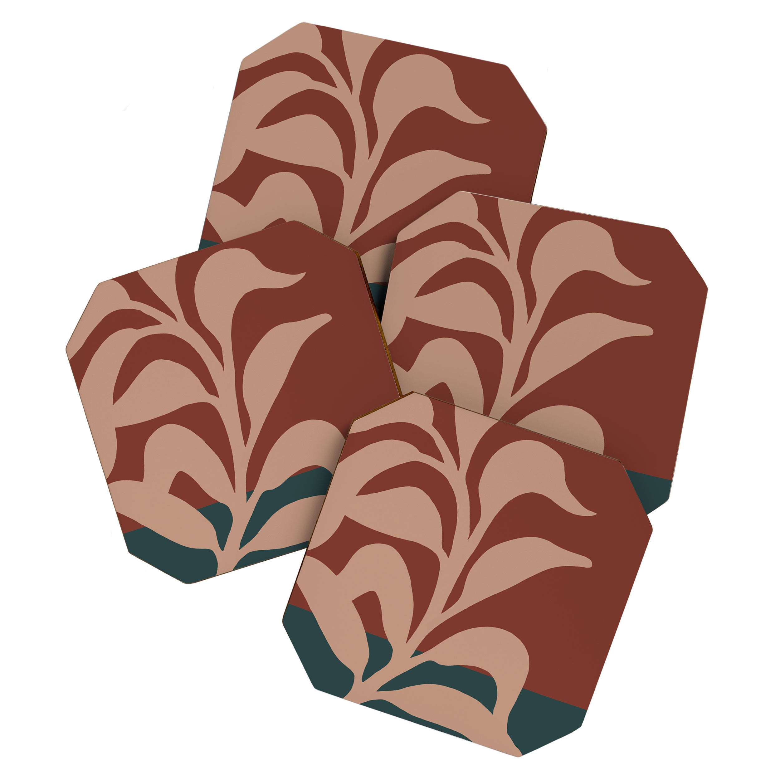 Lazy leaf 1 big print  Coaster Gallery Image 1