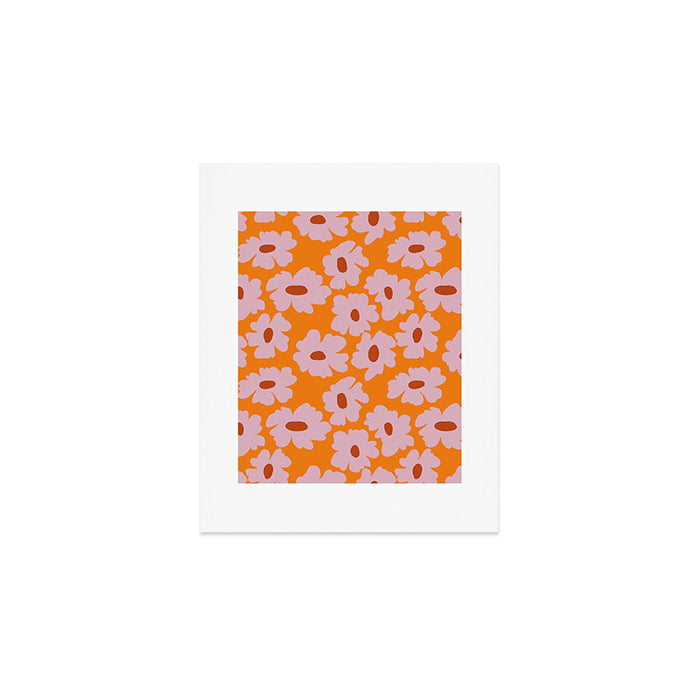 Lazy Pink floral  Art Print Gallery Image 1