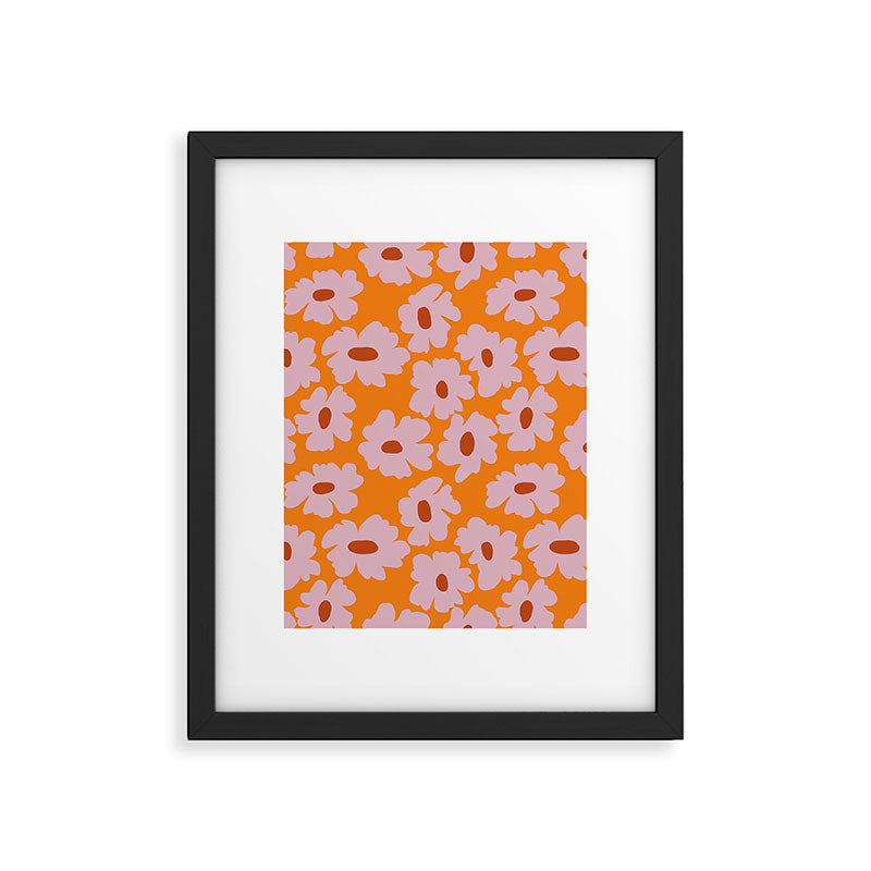 Lazy Pink floral  Framed Art Print Gallery Image 6