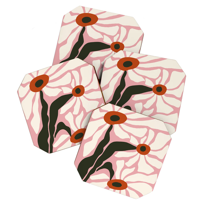 Lazy White Daisies  Coaster Gallery Image 1