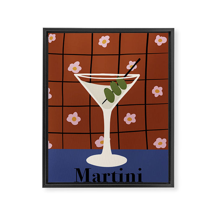 Martini Cocktail Framed Canvas Print Gallery Image 1