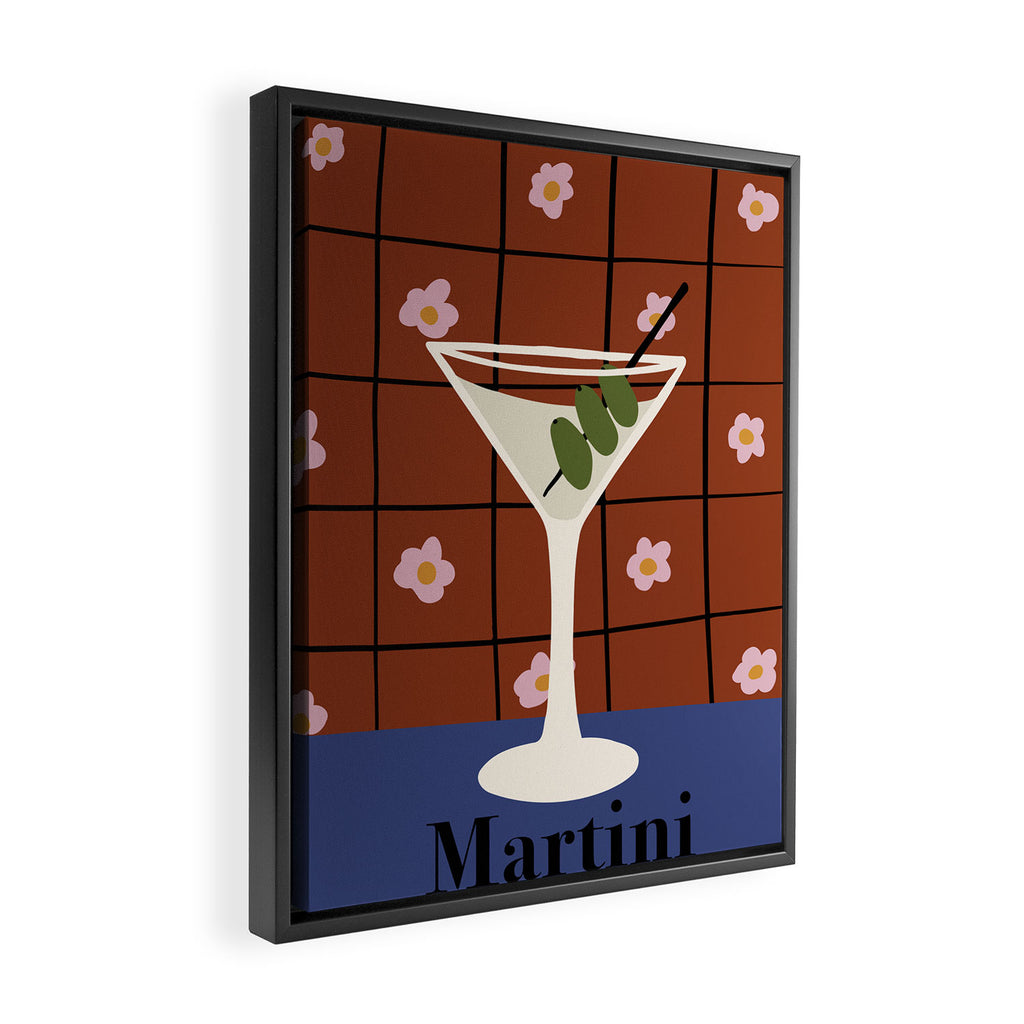 Martini Cocktail Framed Canvas Print Gallery Image 2