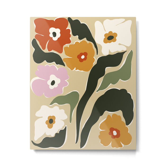 mid century matisse flower market  Metal Print Gallery Image 1