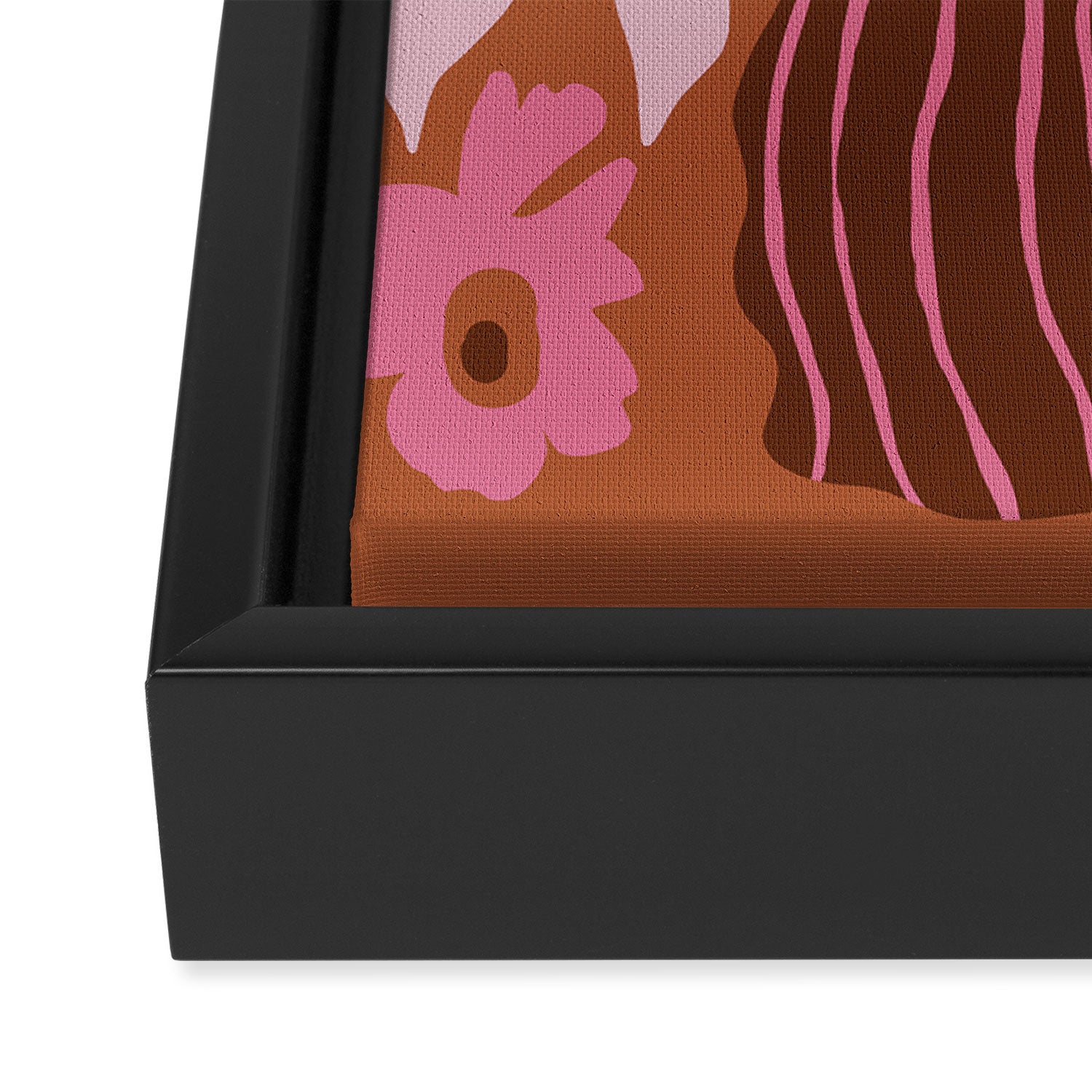 Mid-century blooming pot  Framed Canvas Print Gallery Image 3