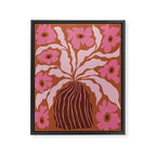 Mid-century blooming pot  Framed Canvas Print Gallery Image 6