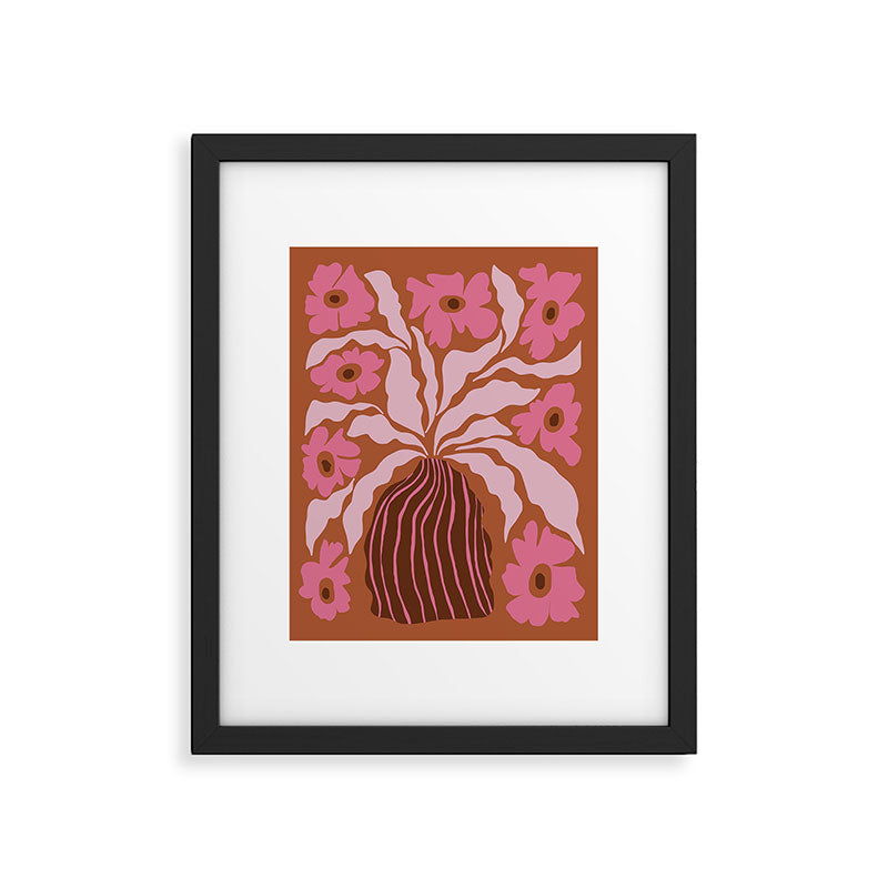 Mid-century blooming pot  Framed Art Print Gallery Image 5