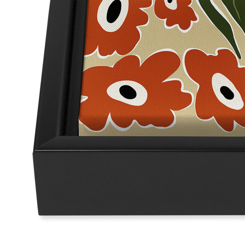 Mid-Century Bloomscape Framed Canvas Print Gallery Image 3
