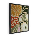 Mid-Century Floral Fantasy Framed Canvas Print Gallery Image 2