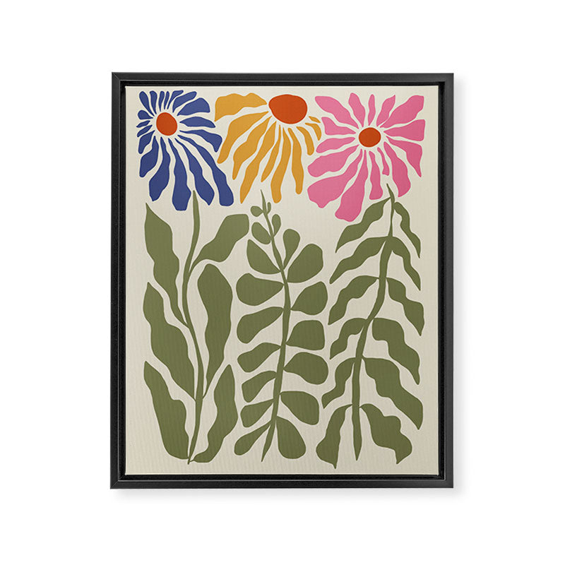 Mid-Century floral Framed Canvas Print Gallery Image 8