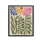Mid-Century floral Framed Canvas Print Gallery Image 8