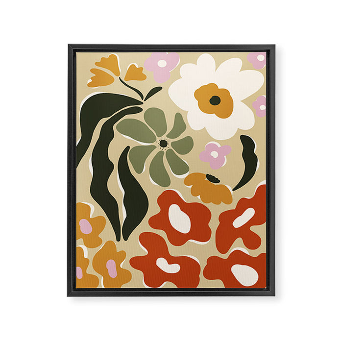 Mid-century garden Framed Canvas Print Gallery Image 1