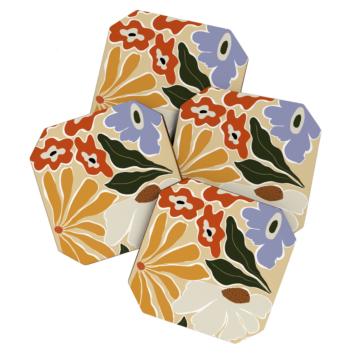 Mid-Century Garden II Coaster Gallery Image 1