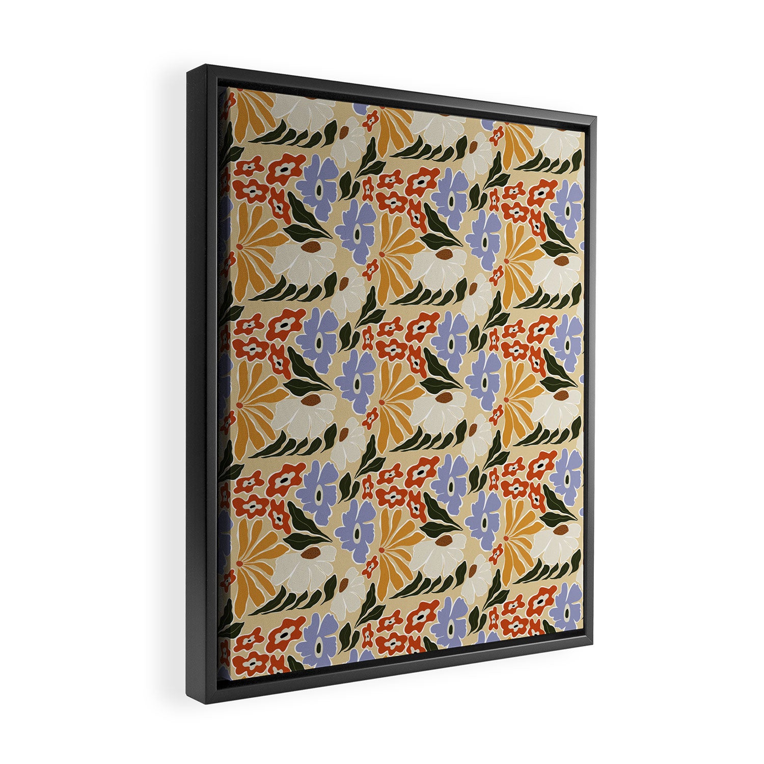 Mid-Century pattern I Framed Canvas Print Gallery Image 2
