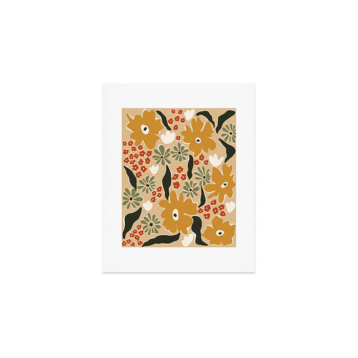 mini mia retro flower  Art Print Gallery Image 1