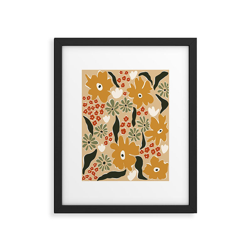 mini mia retro flower  Framed Art Print Gallery Image 5