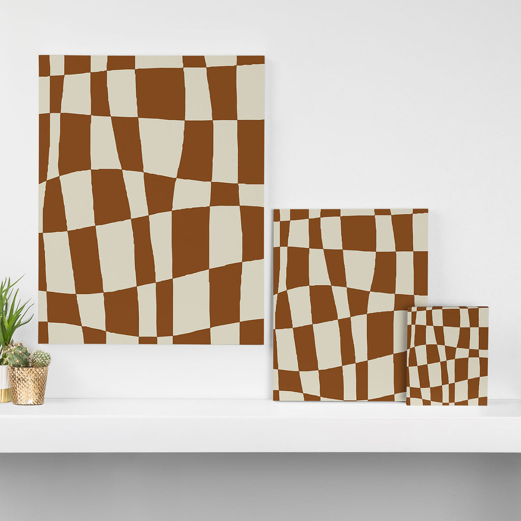 Minimal Checkerboard Canvas Print Gallery Image 3