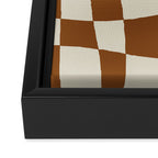 Minimal Checkerboard Framed Canvas Print Gallery Image 3
