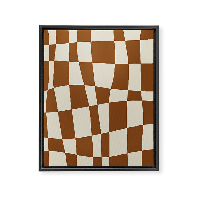 Minimal Checkerboard Framed Canvas Print Gallery Image 6