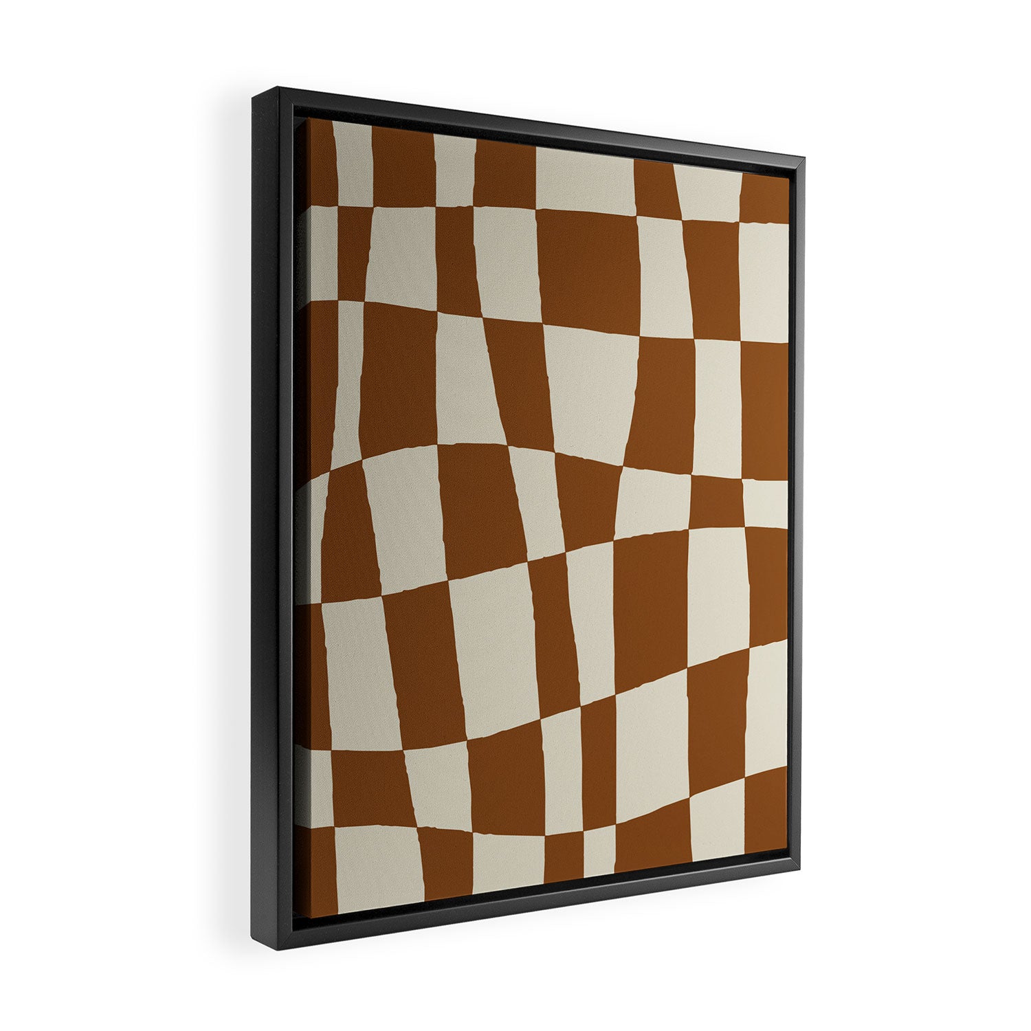 Minimal Checkerboard Framed Canvas Print Gallery Image 2