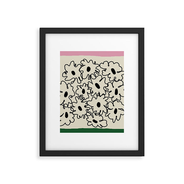 minimal floral Framed Art Print Gallery Image 1