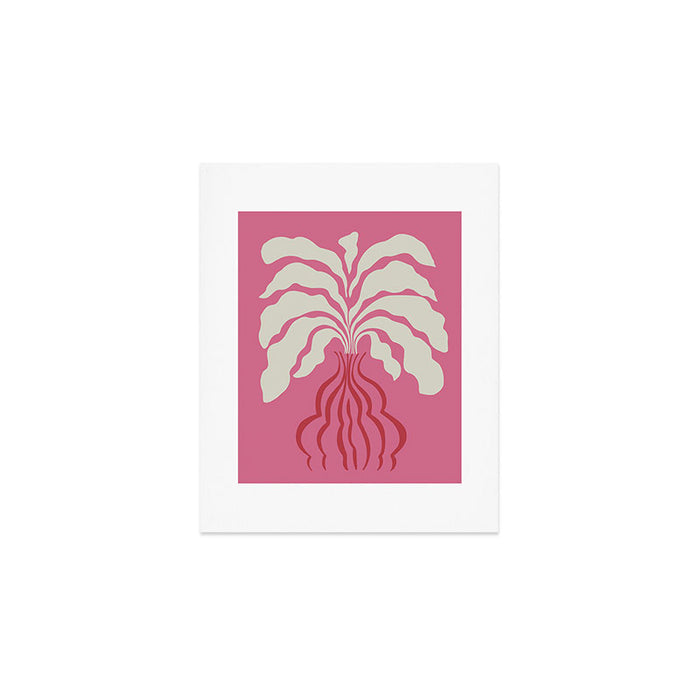 Minimal leaf and vase Art Print Gallery Image 1
