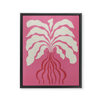 Minimal leaf and vase Framed Canvas Print Gallery Image 6
