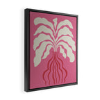 Minimal leaf and vase Framed Canvas Print Gallery Image 2