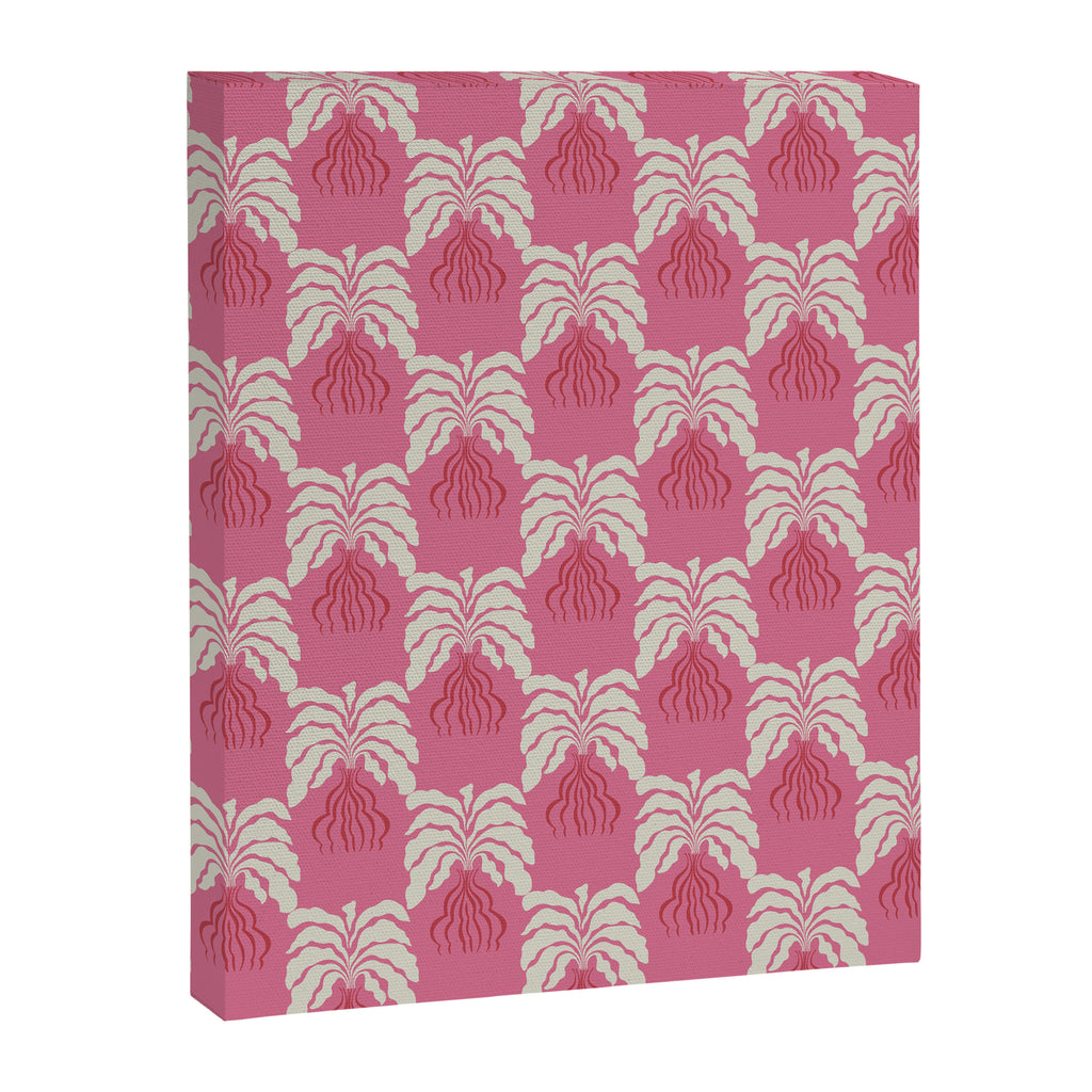 Minimal leaf and vase pattern Canvas Print Gallery Image 8