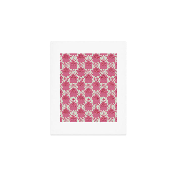 Minimal leaf and vase pattern Art Print Gallery Image 1