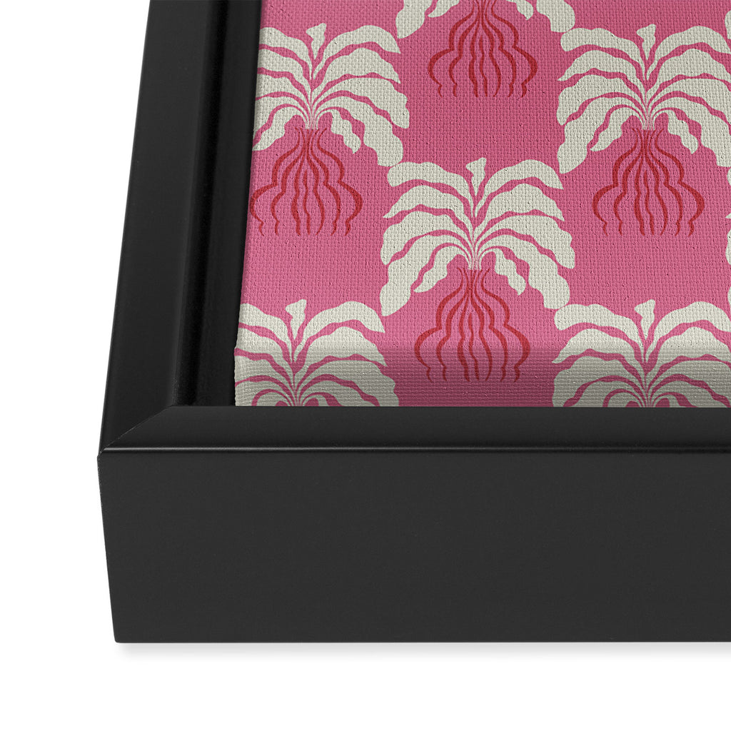 Minimal leaf and vase pattern Framed Canvas Print Gallery Image 3