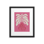 Minimal leaf and vase Framed Art Print Gallery Image 5