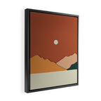 minimal mountain lake side  Framed Canvas Print Gallery Image 2