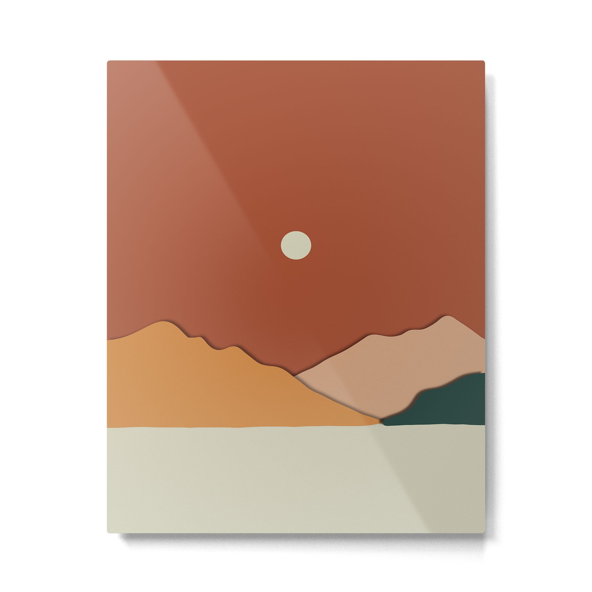 minimal mountain lake side  Metal Print Gallery Image 4
