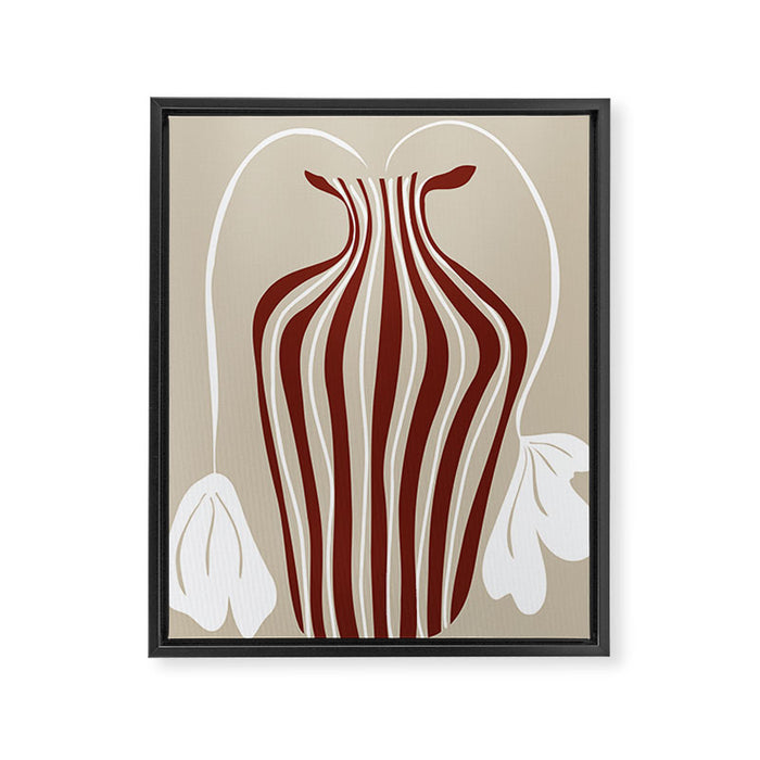 Minimalistic Vase 6 Framed Canvas Print Gallery Image 1