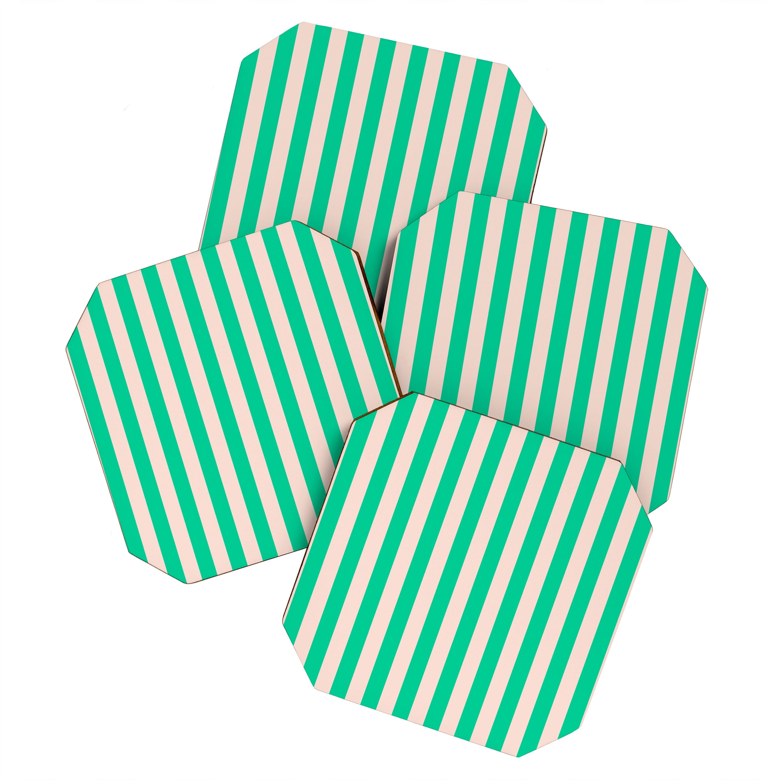 minted stripe  Coaster Gallery Image 1