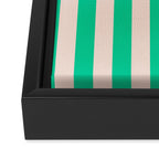 minted stripe  Framed Canvas Print Gallery Image 3